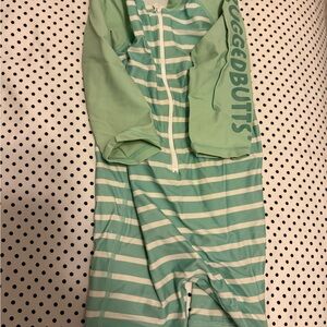 RuggedButts Mint Green Striped Kids Swim Sleep Sack